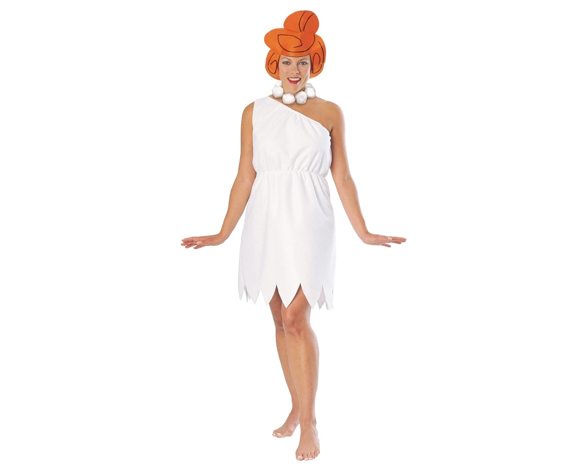 Role play-set for adult Wilma Flinstone (dress, necklace and headpiece), one size